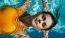 a person swimming underwater